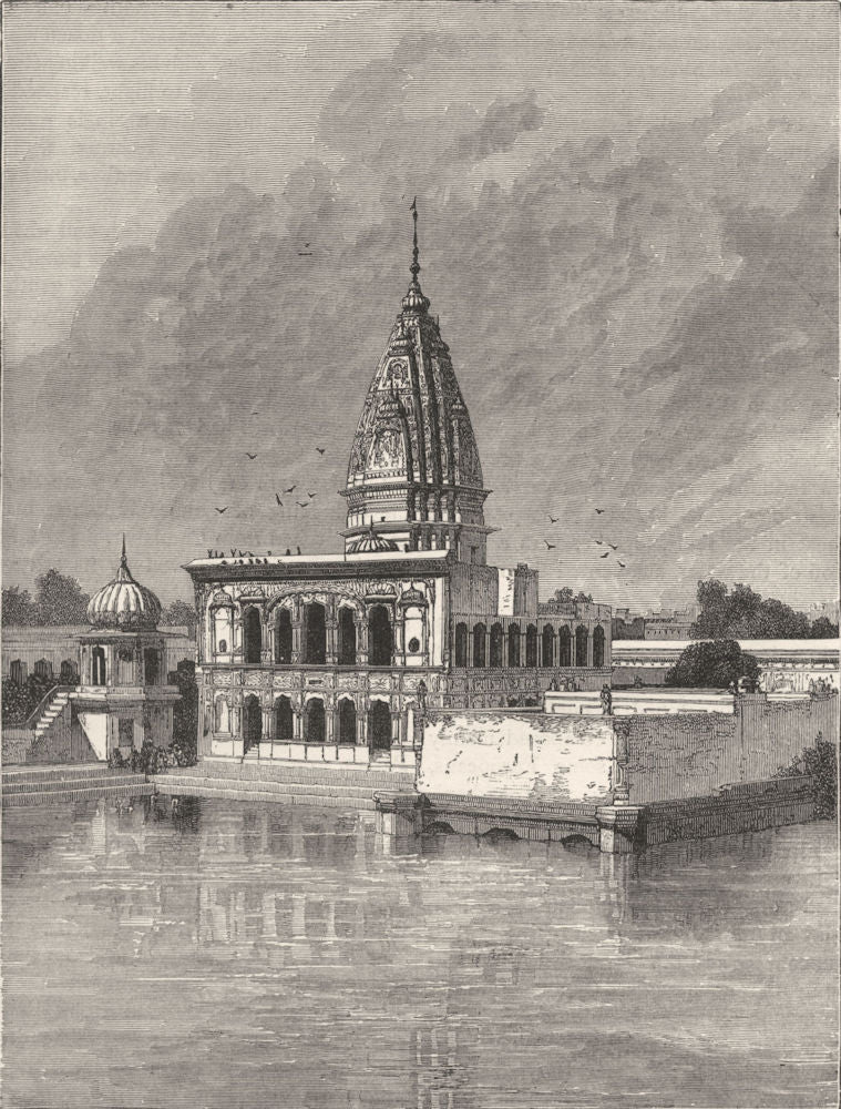 PAKISTAN. Tomb of Runjeet Sing, Lahore c1880 old antique vintage print picture